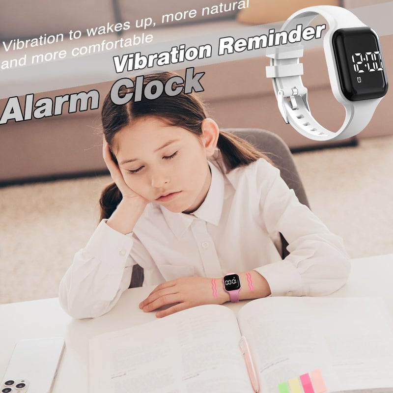 synwoo Kids LED Digital Watch, with Pedometer Step Counter, Waterproof, Sport Wristwatch, Calendar, Alarm Clock for Children Boys Girls Teens - Image 5